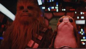 The Last Jedi Wookie and Porg