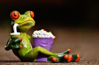 frog with popcorn Pixabay